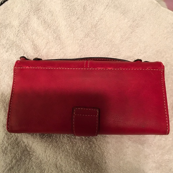 Red Suede Wallet - Picture 3 of 4